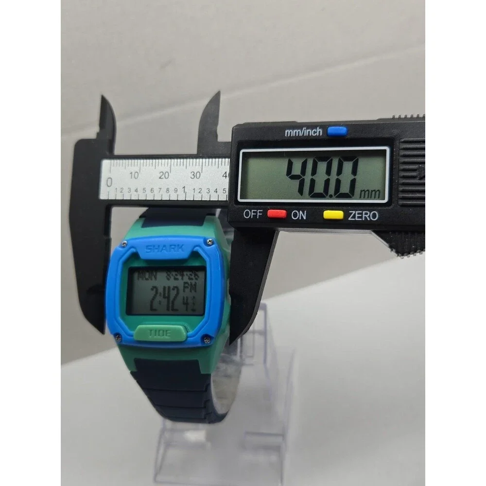 Freestyle Shark Classic Tide Digital Surf Watch Navy Green 100M 40mm New Battery